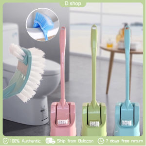 【WIth Bowl】Double-Sided Toilet Brush Cleaning Tools Long Handle Toilet Brush with Holder Bathroom Aaccessories Toilet Cleaner Brush