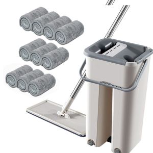 Original Flat Mop Self Wash Squeeze Dry Floor Mop 2in1 360 Spin Mop With Bucket Mops Refill Pad