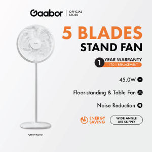 Gaabor 45W High-Performance Stand Fan with 3-Speed Control and Telescopic Pole FM430M-WH05A