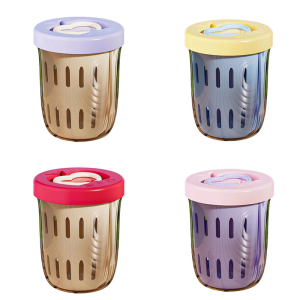 Space Saving Multipurpose Kitchen Cup For Meal Storage Drain Basket Travel Friendly Lid Organiser