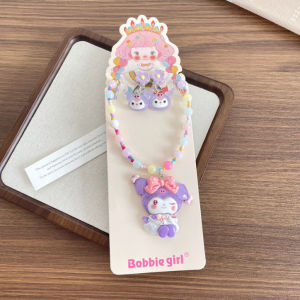 Zaman Now - Beads Necklace & Earrings / Set Perhiasan Anak Kartun Imut