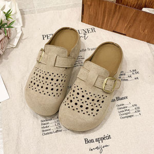 Free Shipping Thick-Soled Height-Increasing Slippers For Women Designed For Outdoor Wear 2026 New Summer Collection Featuring A Mesh And Hollowed-Out Design And A Slip-On Style