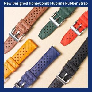 High Quality FKM Watch Strap 20mm 22mm Porous Quick Release Fluororubber Watchbands For Rolex Mens Diving Watches Accessories2026
