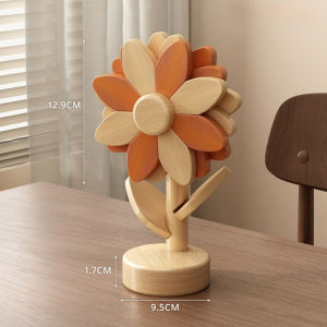 Keranixy Wood Sunflower Mat for Dishes Bowl Coaster Non-Slip Pad Table Saiver Dinner Table Top Hiasan Meja