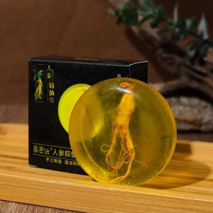 100% Ginseng Natural Cleanser Soap Oil-control Cure Mite Acne Bath Face人参苦参除螨皂洗脸沐浴祛痘面部去螨虫
