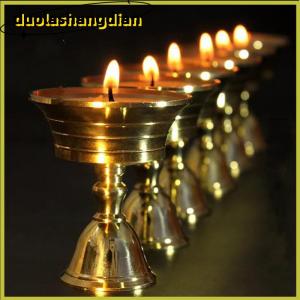 [Duola] Multi-Size Golden Copper Alloy Candle Holder Candlestick Candelabrum Home Decor
