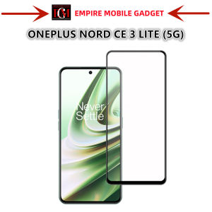 ONEPLUS NORD / ONEPLUS NORD CE 3 LITE (5G) Full Glue Covered Tempered Glass Screen Protector - BLACK