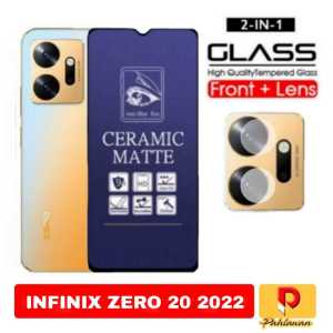 PAKET 2 IN 1 TEMPERED GLASS MATTE CERAMIC ANTI BLUE FOR INFINIX GT 10 PRO 5G / INFINIX NOTE 12 2023 / INFINIX ZERO 5G / INFINIX ZERO 20 MATTE CERAMIC ANTI PECAH
