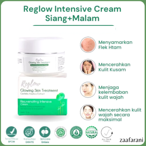 REGLOW REJUVENATING INTENSIVE CREAM Diperkaya Dengan Kandungan Ekstrak Centella Asiatica dan Vitamin E/Melindungi Wajah Dari Sinar UV/Melembabkan Kulit Wajah/Sebagai Anti-Aging Membuat Wajah Kenyal & Kencang