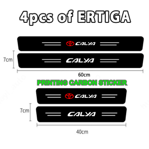 Hot Promo Stiker Pelindung Pintu Bagasi Mobil Toyota Calya Bahan Serat Karbon anti Gores Sticker Sillplate Toyota Calya 9pcs