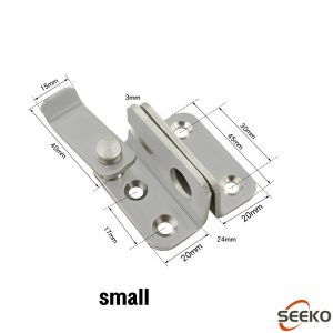 Seeko Stainless Steel Safety Hasp Door Lock for Bathroom Bedroom Door Catch Latch