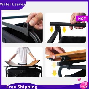 Water Leaves บอร์ดโต๊ะแบบพกพาพับได้บอร์ดโต๊ะขนาดใหญ่แบบพับได้สำหรับตั้งแคมป์กลางแจ้งโต๊ะปิกนิกอุปกรณ์สำหรับรถเข็น