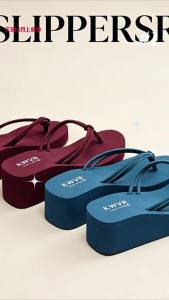 [Free Shipping] WomenS Non-Slip Outdoor Thick-Soled Flip-Flops 5CM Height-Increasing New Style Beach Flip-Flops