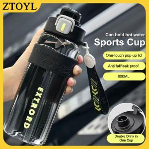 ZTOYL 1200ml lít công suất lớn thể thao chai nước rò rỉ bằng chứng bỏng bằng chứng Cốc nhựa uống du lịch ngoài trời xách tay tập thể dục bình