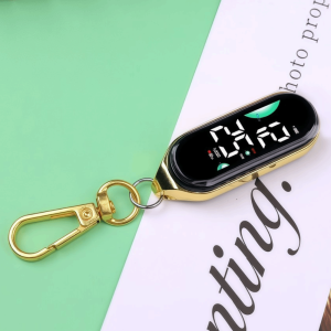 NEXTYOO LED Electronic Hanging Watch Digital Display Portable Pocket Watch Creativity Carabiner Luminous Pocket Watch Kids Adults