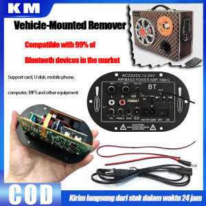 (Redy Stok COD) 8/12inch 12V/24V/220V Amplifier Board Audio Bluetooth USB FM Radio TF Player Subwoofer 35W Taffstudio Mobil Bluetooth 2.1 Hi-Fi Bass Penguat Daya Mini Mobil Kit Amplifier Mobil Radio Penguat Digital Audio USB TF Remote