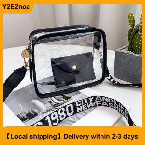 【Local shipping】 Women Transparent Bagwith PVC Clear Purse Crossbody Shoulder Bags With Removable Strap