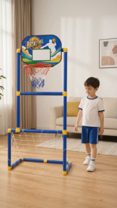 CUTIEHAUS 2 in 1 Basketball Hoop And Soccer Goal Set Indoor Outdoor Sports Toy For Children With Basketball Net And Soccer Net Set Gol Bola Keranjang dan Bola Sepak 2 dalam 1 - Fulfilled by Cutiehaus