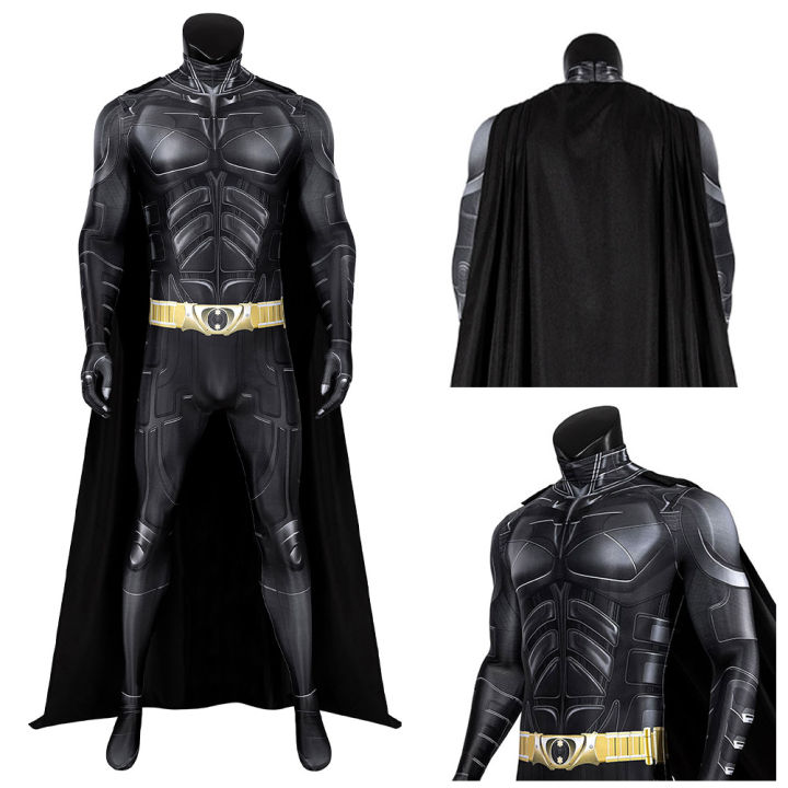 Batman Bruce Wayne Cosplay Costume Jumpsuit Outfits Halloween