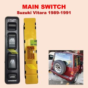 WARRANTY Suzuki Vitara  (1989-1991)  Main Switch Power Window Main Switch Master Driver Side Suis Tingkap
