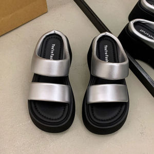 [Free Shipping] Thick-soled high-heeled sandals for petite women summer outdoor wear 2026 new fashion style suitable for pairing with skirts beach shoes
