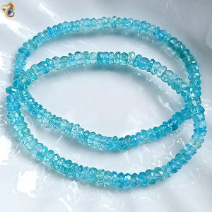 Collection Ceiling Grade Faceted Baby Blue Icy Sea Apatite Bracelet