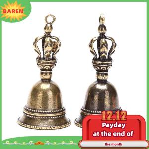 BAREN กระดิ่งทองเหลืองสำหรับงานฝีมือกระดิ่งลมจี้ห้อยทำจากทองสัมฤทธิ์สไตล์ธิเบต
