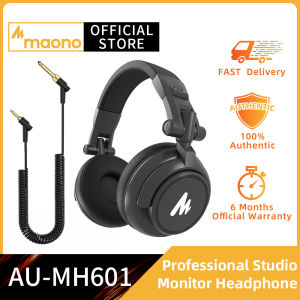 MAONO Professional DJ Studio Monitor Headphones Over Ear and Detachable Plug & Cable with 50mm Driver for DJ Studio a AU-MH601