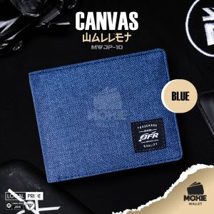 Dompet Lipat Pria Cowok Cowo Laki Laki Remaja Slim Keren Simple Kekinian Premium Canvas Wallet MWJP10 Bahan Kanvas Motif Polos Banyak Slot