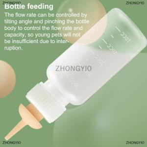 [COD] ZHONGYI0 Pet Kitten ăn chai núm vú trung chuyển có thể bóp sữa lỏng chai điều dưỡng cho trẻ sơ sinh chó con thỏ hamster mèo