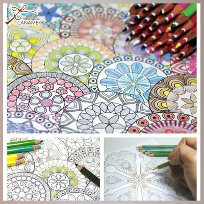 ❤❤❤Hot Sale CANAMEK Trang 120 cuốn sách tô màu hoa mandalas Hàn Quốc cho trẻ em người lớn vẽ graffiti