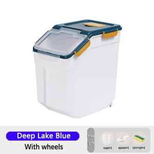 10/15/25kg Rice dispenser sale Double sealing rice storage Insect and moisture prevention rice container With wheels for easy movement
