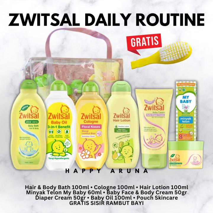 ZWITSAL] Baby Skincare Daily Routine Paket Zwitsal Baby Set