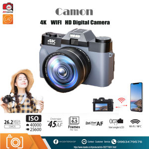 （J70）【รองรับภาษาไทย】 กล้องดิจิตอล ความละเอียดสูง 4K 48 ล้านพิกเซลพร้อมฟังก์ชั่น WIFI กล้องการท่องเที่ยวใช้ในครอบครัว กล้องเซลฟี่ (แถมเมมโมรี่การ์ดที่ความเร็วสูง 32G + แบตเตอรี่เดิม)