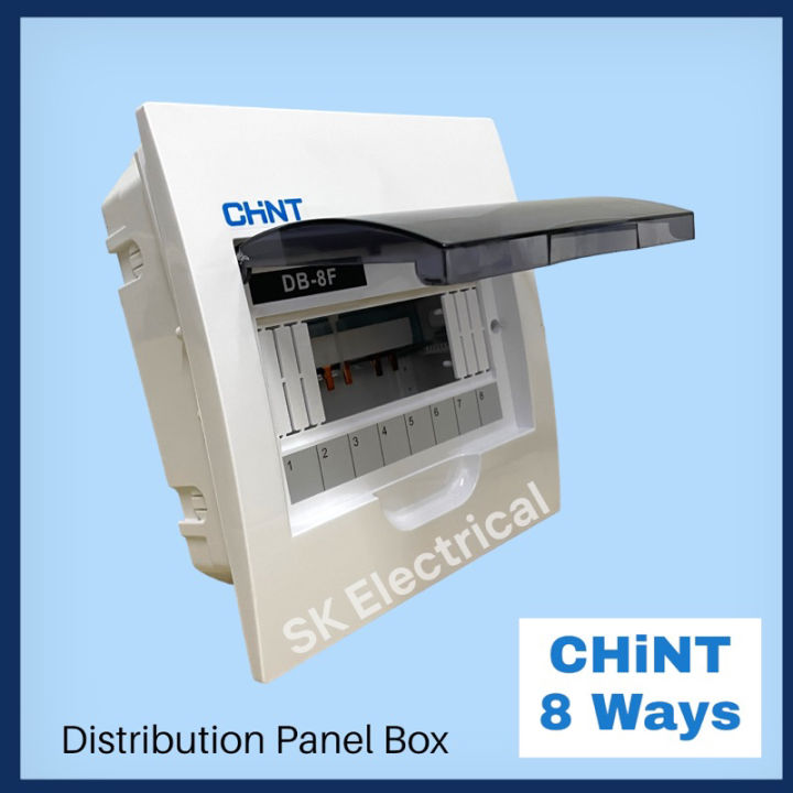 CHINT 8 Pole Distribution Panel Box Flush Type | SK ELECTRICAL | Lazada PH