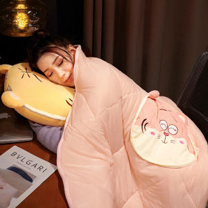 Creative Hand Embroidery Tiger Plush Cape Lazy Blanket Soft Cartoon Tiger Stuffed Cloak Doll Cosplay Air Blankets Birthday Gift