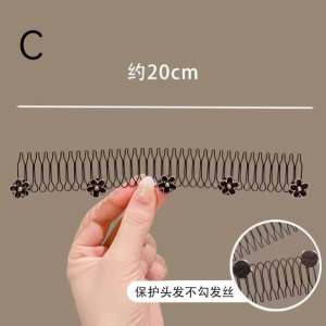 JS SHOP 1Pcs Invisible Flower Hair Clip Hair Band U Pin Hair Clips Plastic Wire Hair Bands