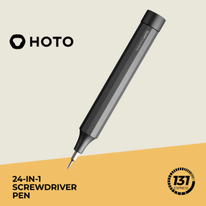 HOTO 24-in-1 Precision Screwdriver Pen – S2 Steel Bits Magnetic Storage 360° Lid Portable Design