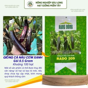 Hạt giống Cà Nâu Cơm Xanh Rado 209 (05g~100 hạt) trái sai trồng quanh năm