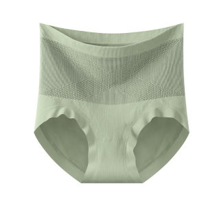 X Word Silk Mid-High Waist No Trace Tummy Tuck Pants Womens Plus Size Tummy Tightening Seamless Panties