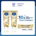 [BUNDLE OF 2] Vaseline Gluta Hya Serum Burst Lotion Flawless Bright 330ml. 