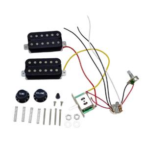 Single Coil HH Guitar Pickups Kits with 1 Volumes 1 Tone 5 Way Switch and Prewired Wiring Harness for Sound Quality