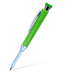 MAKERVY Built-in Sharpener Mechanical Pencil Deep Hole Marking 2.8mm Woodworking Deep-hole Marker Multifunctional Metal Solid Carpenter Pencil Woodworking Construction