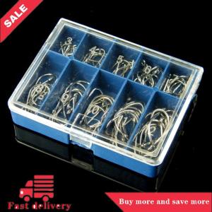 [COD]Flash Delivery 100Pcs #3-#12 Silver Black Gold Freshwater Fishing Hooks Carbon Steel Carp Fishhooks Barbed Hooks Kit Fishing Tackle Accessories