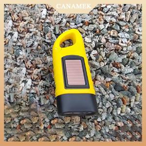 [CANAMEK] LED Flashlight Hand Crank Solar Powered Rechargeable Survival Gear Self Powered Charging Torch Dynamo for Fishing Boating Hiking