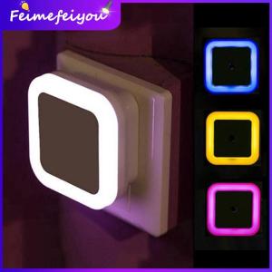 LED wall night light Light Control Auto Sensor Light Smart home Energy-saving White light with EU plug 220V 0.5W