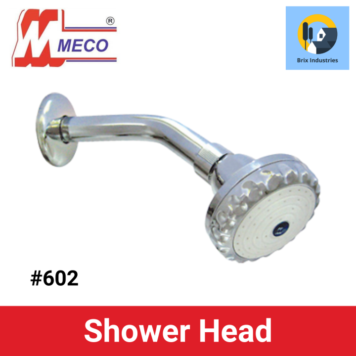 Meco Shower Head With Brass Chrome Plated Arm Brix Industries