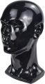 Kepala Mannequin Hitam Cerah PVC Kosmetologi Profesional Kepala Mannequin Lelaki Kepala Mannequin untuk Rambut Palsu Kepala untuk Paparan Rambut Palsu Rambut Cermin Mata Topi Set Paparan Stand (Hitam Cerah). 
