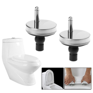 2pcs Universal Toilet Seat Hinge Fixings Top Fix Nuts Screws Replacement Quick Release Hinges Fittings Easy to Install