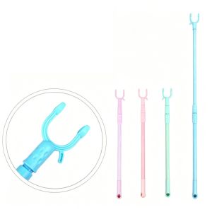 Stainless Steel Clothes Fork Pole Retractable Clothes Rail Pole Clothes Hook Picker Drying Pole